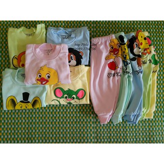 sét 5 bộ nỉ cotton cho bé trai, bé gái hình thú đáng yêu