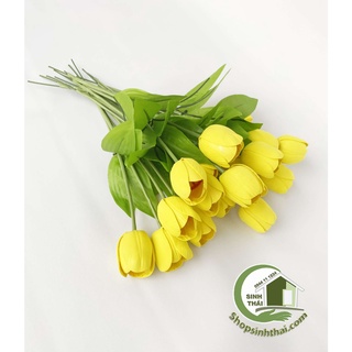 Cành hoa tulip màu vàng - Hoa giả cao cấp [ 1 cành ]