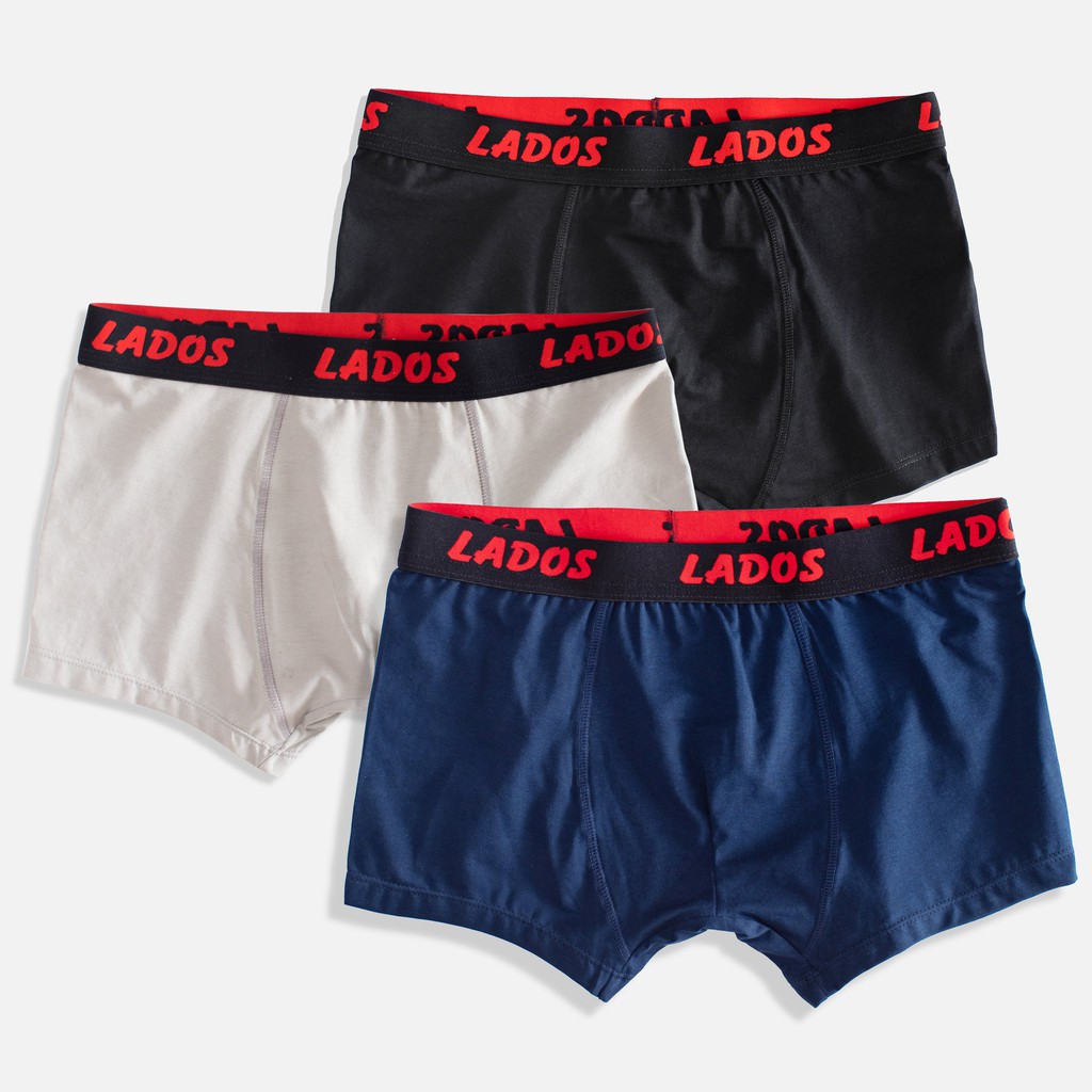 Quần lót boxer vải thun 100% cotton LADOS - 4114 co giãn thoải mái - Quần lót boxer form chuẩn