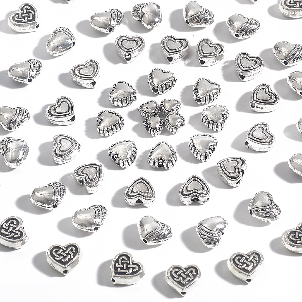 Hạt Xâu Chuỗi Hình Trái Tim 6/7/8/9/10mm Màu Sắc Xinh Xắn