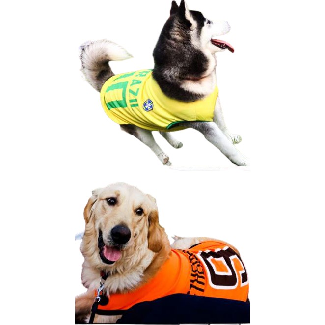 Áo cho chó dạng thể thao ba lỗ size lớn vải thun lỗ sịn