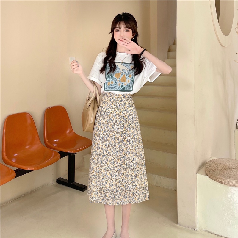 Sét bộ nữ áo thun chân váy thời trang công sở Emilyshop ulzzang