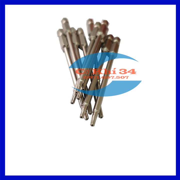 Mũi vít hoa thị T9 có lỗ chuôi lục giác dài 100mm hãng Broppe