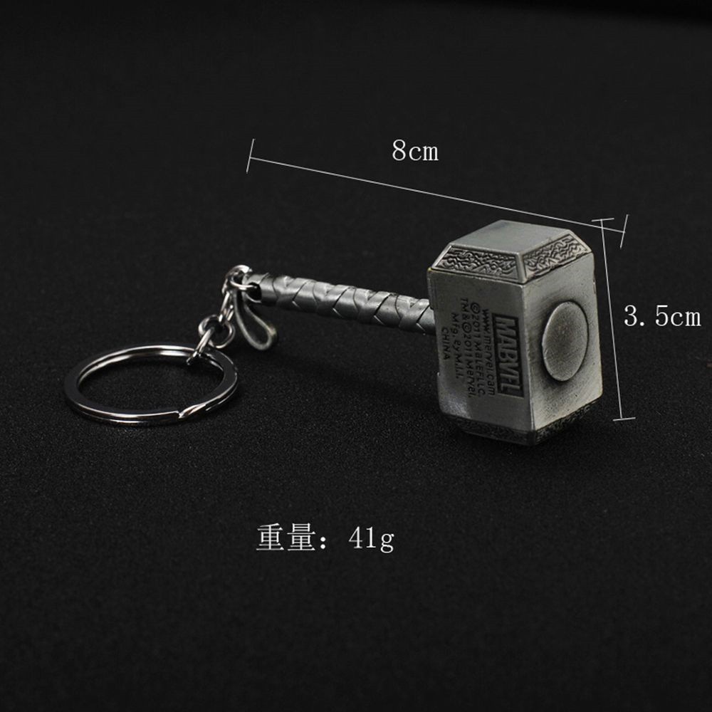 DARNELL Special Thor Hammer Keychain Movie Viking Odin Marvel Avenger Keyrings Keyrings Jewelry For Fans Action Figure Toy Keyholder Dark World Ragnarok Car Bag Pendant Norse Mythology