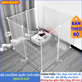 Quây chuồng chó mèo lắp ghép PetT nuôi thú cưng sơn tĩnh điện giá rẻ-12