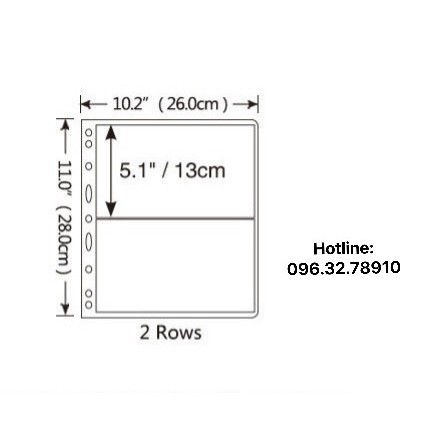 Combo 10 phơi đựng tiền 2 ngăn trong PCCB 9 Lỗ.