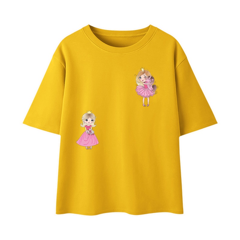 Miếng Dán Ủi Trang Trí Áo Thun In Họa Tiết Công Chúa Thời Trang Diy