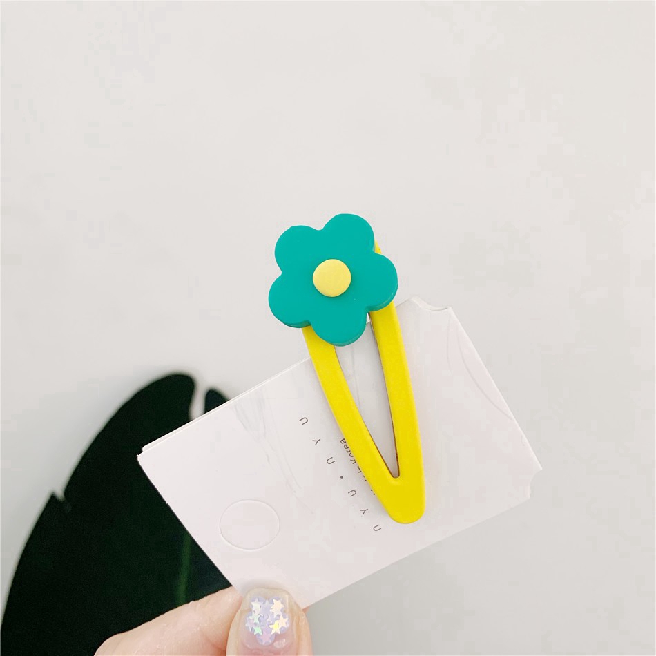 Kẹp Tóc Kim Loại Màu Sắc Ngọt Ngào Phong Cách Hàn Quốc Cho Nữ