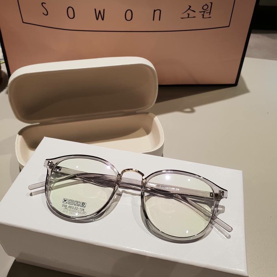 Kính Form tròn Nam Nữ tr209 Chất liệu nhựa hàn quốc kiểu dáng hot trend