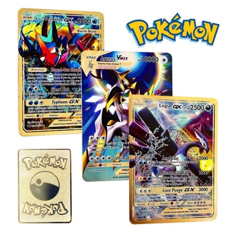 Pokemon Card Set 10000HP Arceus Vmax YU GI OH Shiny Gold Iron For Kids