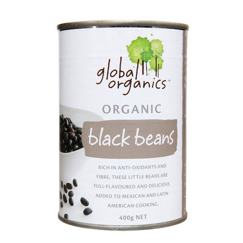 Đậu Đen Hầm Hữu Cơ Trong Cà Chua Global Organics - ORGANIC Black Beans in Tomato Canned - Lon 400g