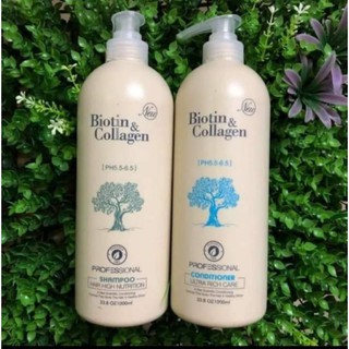 Cặp dầu gội + xả Biotin Collagen (1000ml/1 chai)