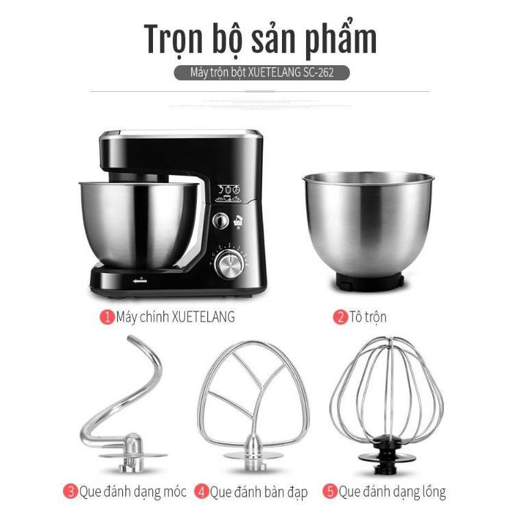 Máy trộn bột làm bánh BEAR STEAL gia đình 600W