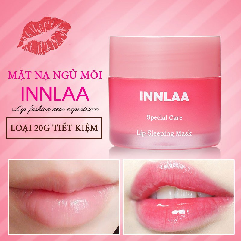 [Loại 20G Tiết Kiệm] Mặt nạ ngủ môi INNLAA Special Care Lip Sleeping Mask