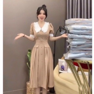 (SHOP TÁO ĐỎ BIGSIZE 50kg đến 90kg ) đầm xoè cổ bèo đi tiệc