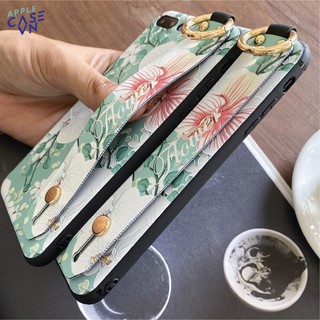 Ốp lưng Iphone Flower nền sáng + đai