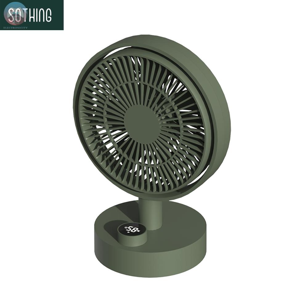 Ê SOTHING Desktop Electric Fan Air Circulation Fan Instant Cooling/Stepless Speed Adjustment/Automatic Rotation/with Intelligent Digital Display Air Cooler for Home Outdoor