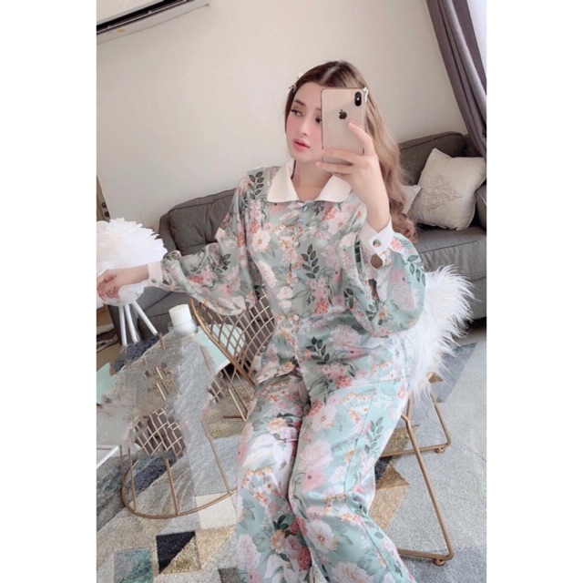 PIJAMA HOẠ TIẾT TAY PHỒNG CAO CẤP | BigBuy360 - bigbuy360.vn
