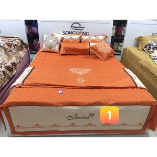 Thanh lý bộ chăn ga gối cotton JAVINA