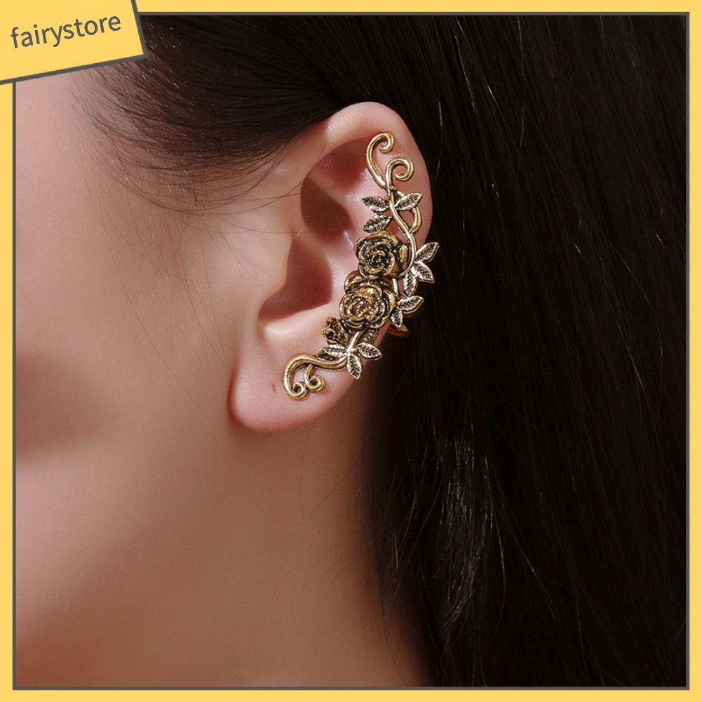 1 Khuyên Tai Hình Hoa Hồng Cá Tính Cho Nữ