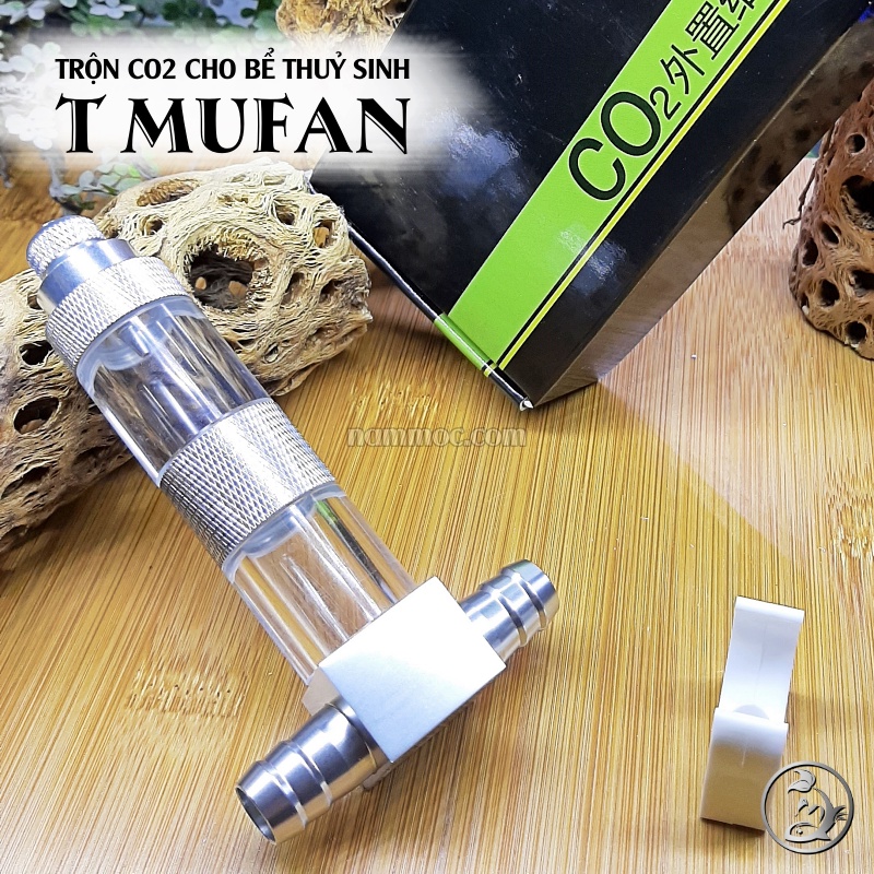 Trộn CO2 MUFAN ☘ Trộn Chữ T MUFAN ☘ Trộn CO2 Dạng Sứ Có Tích Hợp Đếm Giọt - Giúp Hoà Tan CO2 Hiệu Quả Cho Bể Thuỷ Sinh