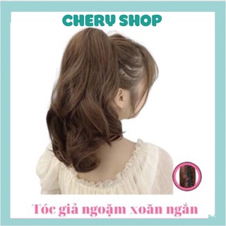 Tóc giả ngoặm xoăn ngắn ❤️❤️ freeship ❤️❤️ ngoặm xoăn ngắn n52 35cm