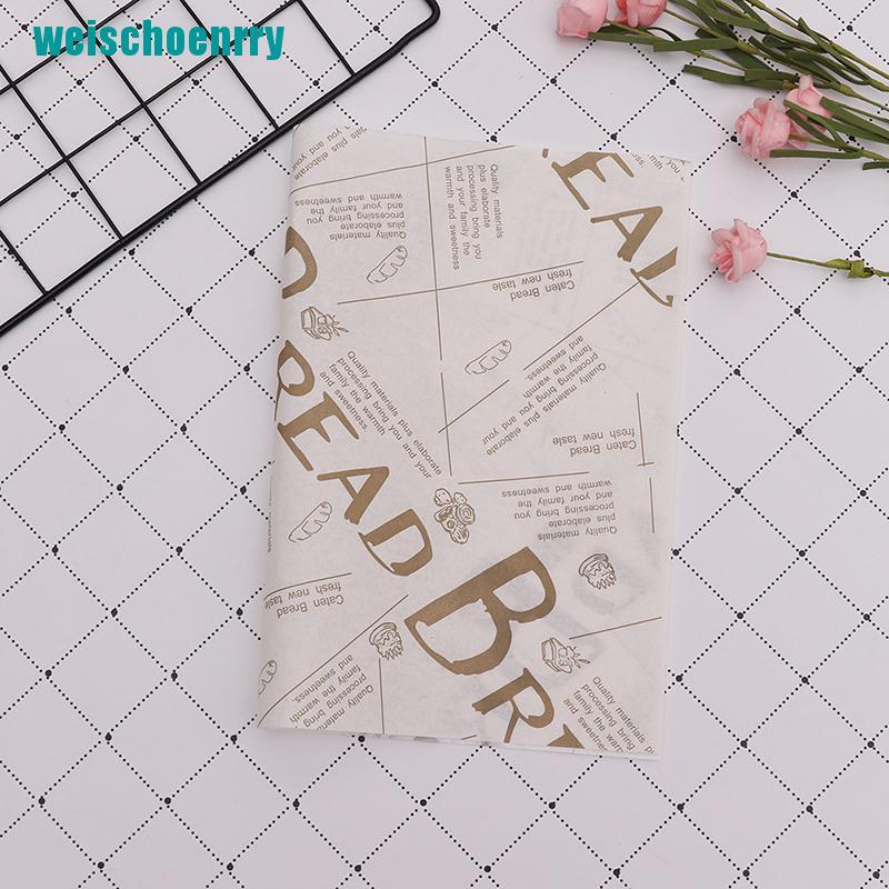 Rér●Set 100 Giấy Gói Bánh Mì / Hamburger Tiện Lợi Dễ Sử Dụng