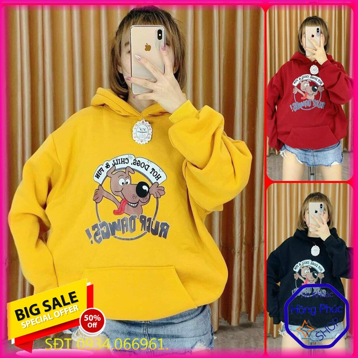 [Giá Sale] ÁO HOODIE - ÁO KHOÁC NỈ NGOẠI Hot Dogs (HD2070 - Cổ Chui)