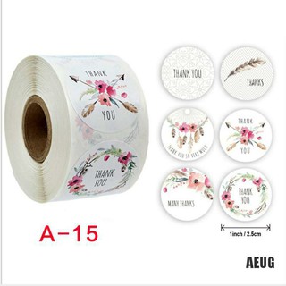 100 200 Tem dán ly dán chai nhựa trà sữa cà phê chữ THANK YOU 2.5cm