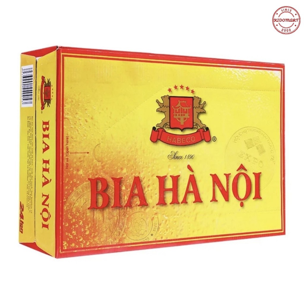 Thùng Bia Hà Nội Lon 24 x 330ml (Giao Hàng: Now / Grab)