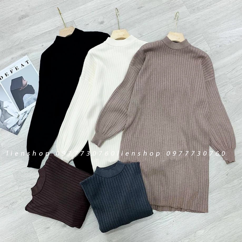 Váy Len Nữ xuông Tay Bồng Bo Chun (ảnh thật) | BigBuy360 - bigbuy360.vn