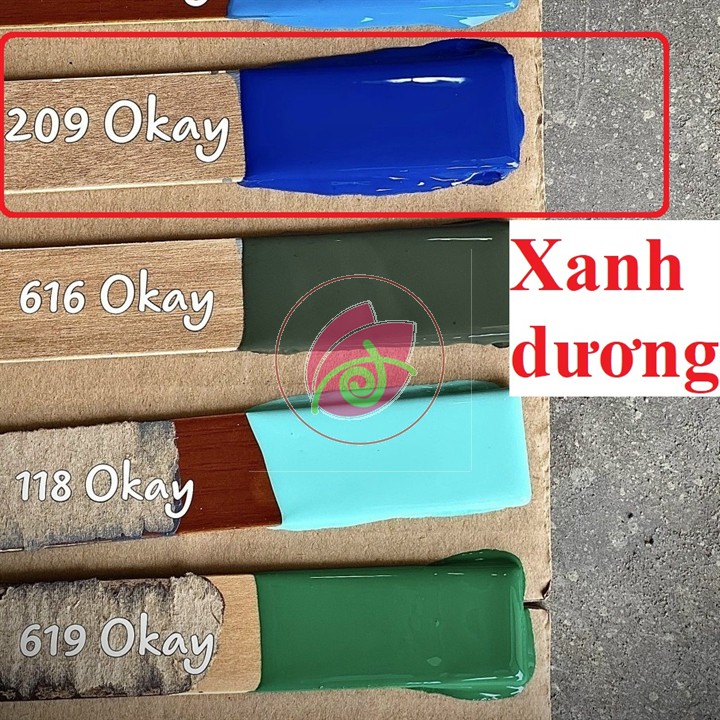 Sơn chậu kiểng hệ nước màu xanh dương Yes hoặc Okay Paint  1kg