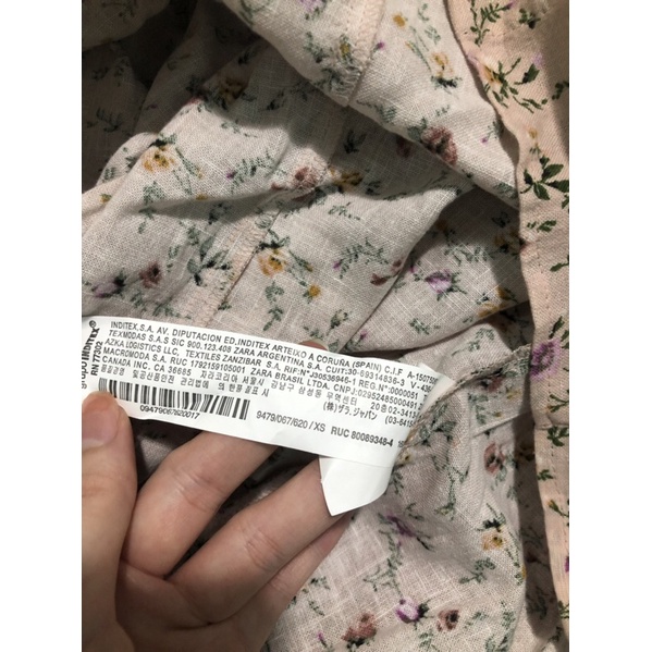 Áo hoa zara auth xs