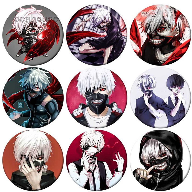 Huy Hiệu Cài Áo In Hình Nhân Vật Hoạt Hình Tokyo Ghoul