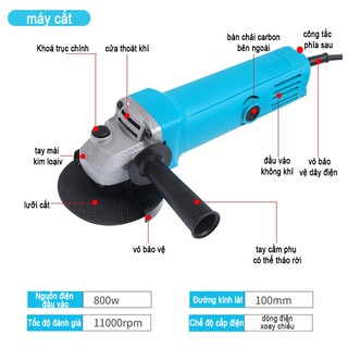 Máy mài Makita có bộ khoan Máy khoan điện bộ(Xanh lam)