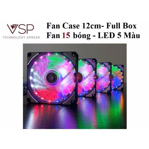 Fan Case- Tản Nhiệt 12cm-33 Bóng KÈM ỐC VÍT -LED 5, LED ĐỎ DRAGON SALE SỐC THÁNG 12