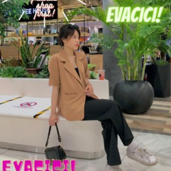 {EVACICI} Blazer NGẮN TAY 1 lớp ulzzang, áo khoác Blazer kiểu vest 1 lớp CỘC TAY 3 màu HOT HIT | BigBuy360 - bigbuy360.vn