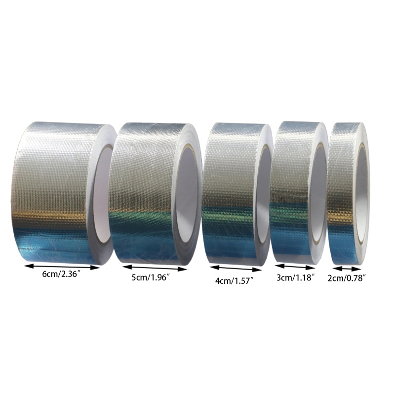 Cuộn Băng Keo Lá Nhôm 20m Chịu Tải Nặng Butyl Siêu Dính HVAC Cho Ống Thông Hơi Kim Loại AC U