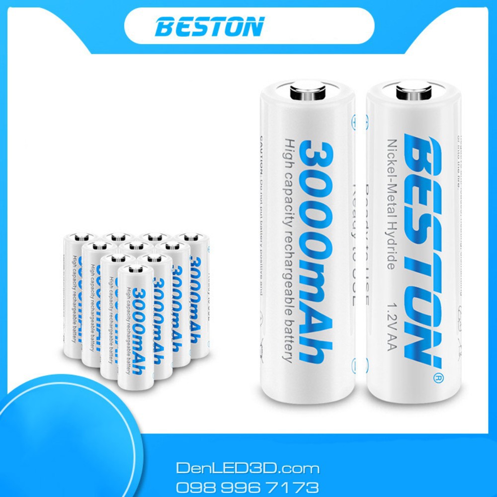 [Chính Hãng] Pin Sạc BESTON 3000Mah Kèm Bộ Sạc, Dung Lượng Thật, BH 1 Đổi 1