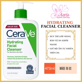 [CANADA- Full Bill]Sửa rửa mặt tẩy trang dịu nhẹ CeraVe Hydrating Cream To Foam Cleanser 355ml