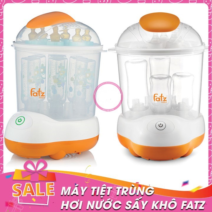 (Tặng 100 chiếc tăm bông trẻ Em cao cấp) Máy tiệt trùng hơi nước &amp; sấy khô cao cấp FATZ Fatzbaby FB4906SL