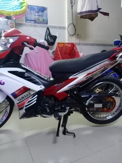 Tem exciter 135 đỏ bạc mx crom