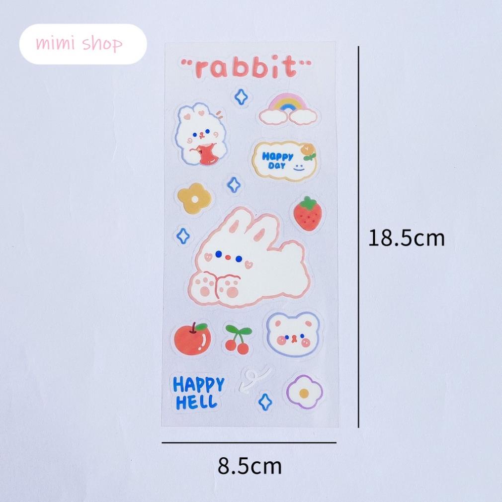 Miếng Dán Sticker Trong Suốt Chống Thấm Nước Cách Nhiệt Họa Tiết Hoạt Hình Dễ Thương