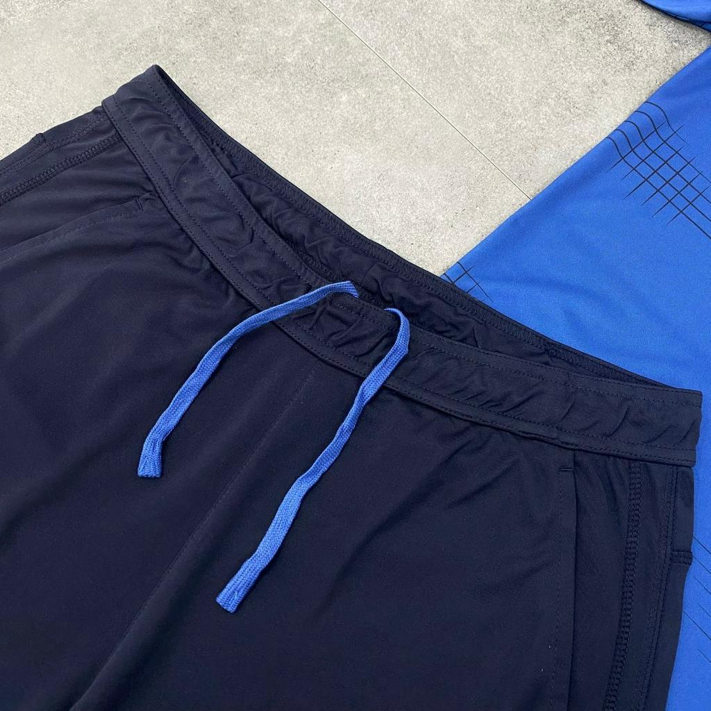 Bộ quần áo hè Uniqlo xanh dương kẻ ô vuông - Thời Trang Thể Thao WinMax