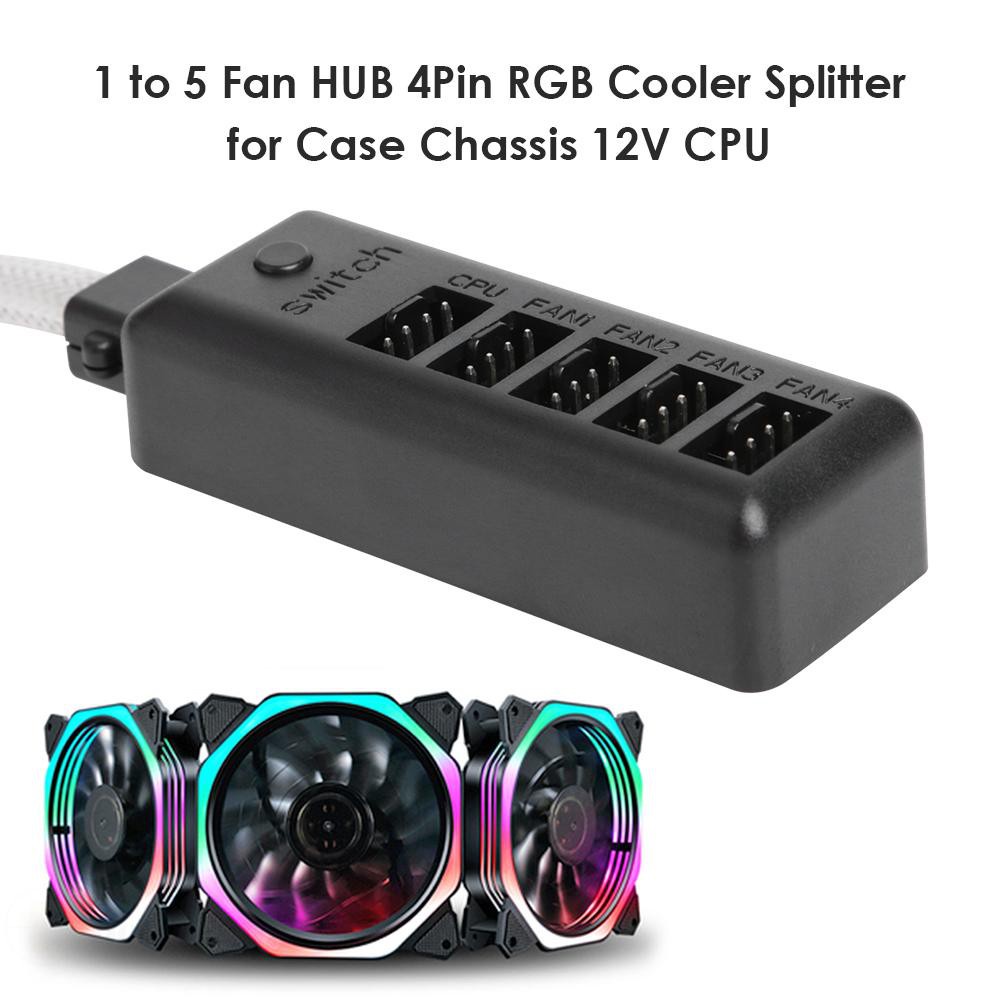 Bộ Chia Quạt Tản Nhiệt 1 Ra 5 4pin Rgb 12v Cpu