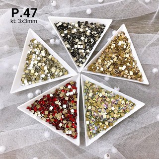 💕ĐÁ NAIL💕 Đá đính móng túi 10v  - Đá chân bằng chân vàng - P47