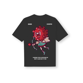 Áo thun đen ngắn tay 100% cotton UNISEX Cuvid Untrequited Love - YÊU LÀ ĐỦ
