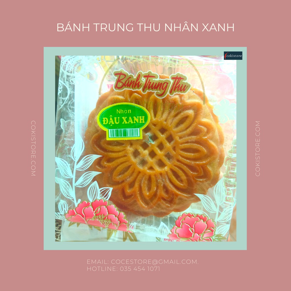 Bánh trung thu nhân đậu xanh Trần Mười. -Bách hóa CokiStore-