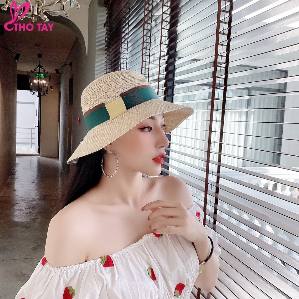 Nón cói phối viền nhiều màu - THỎ TÂY