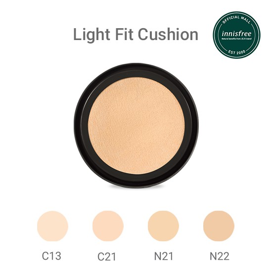 [Mã COSIF12 giảm 10% đơn 400K] Phấn nước trang điểm mỏng nhẹ innisfree Light Fit Cushion SPF33 PA++ 14g | BigBuy360 - bigbuy360.vn
